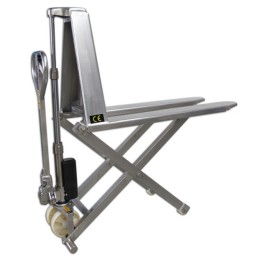 Transpalette à ciseaux SHW 1000 V QTeck - 1000 kg de capacité de charge, en Inox 2393